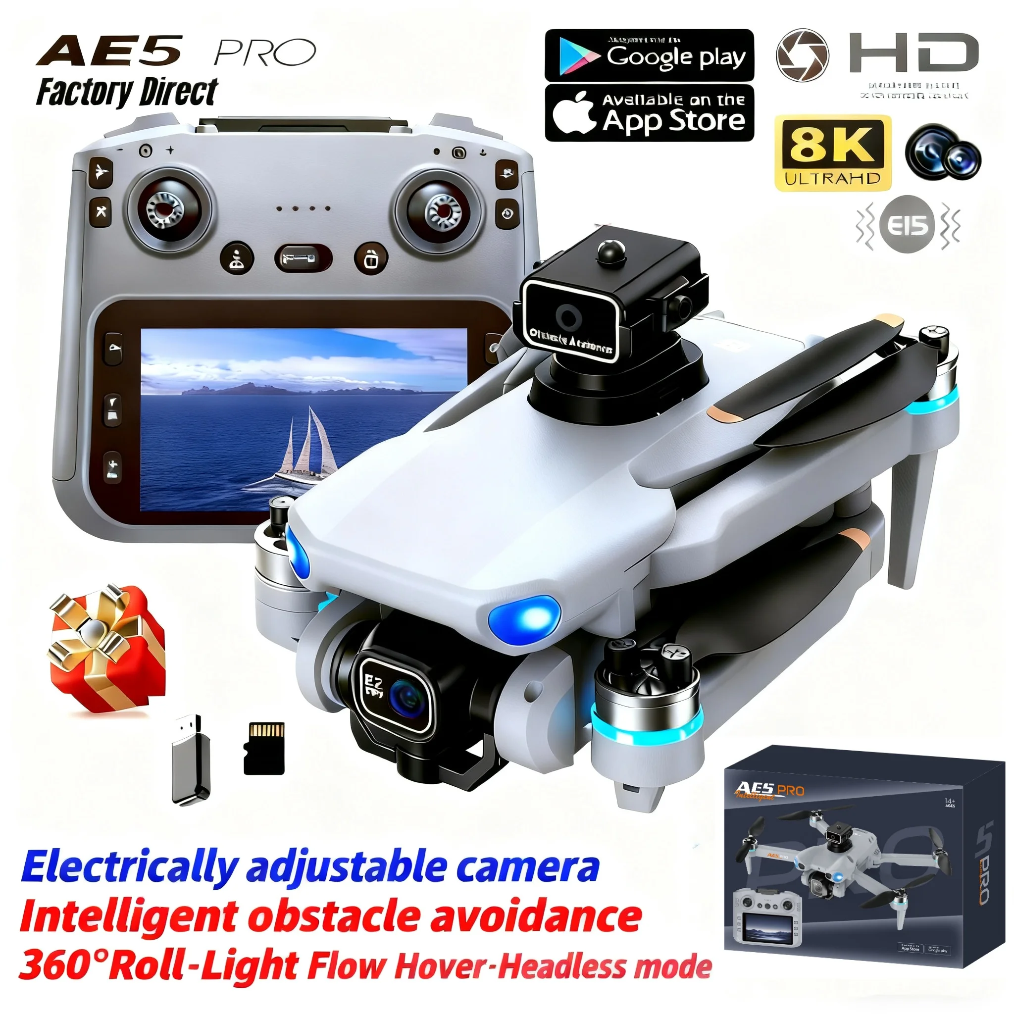 Drone Kit Tricopter - Dron AE5 Pro 8K HD con