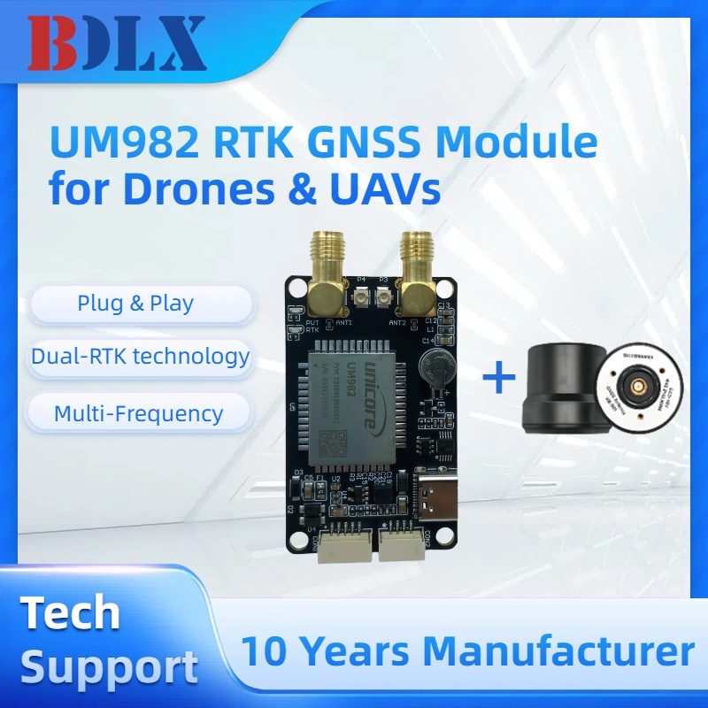 Drone Kit Hexacopter - Antena Dual UM982, módulo RTK GNSS,