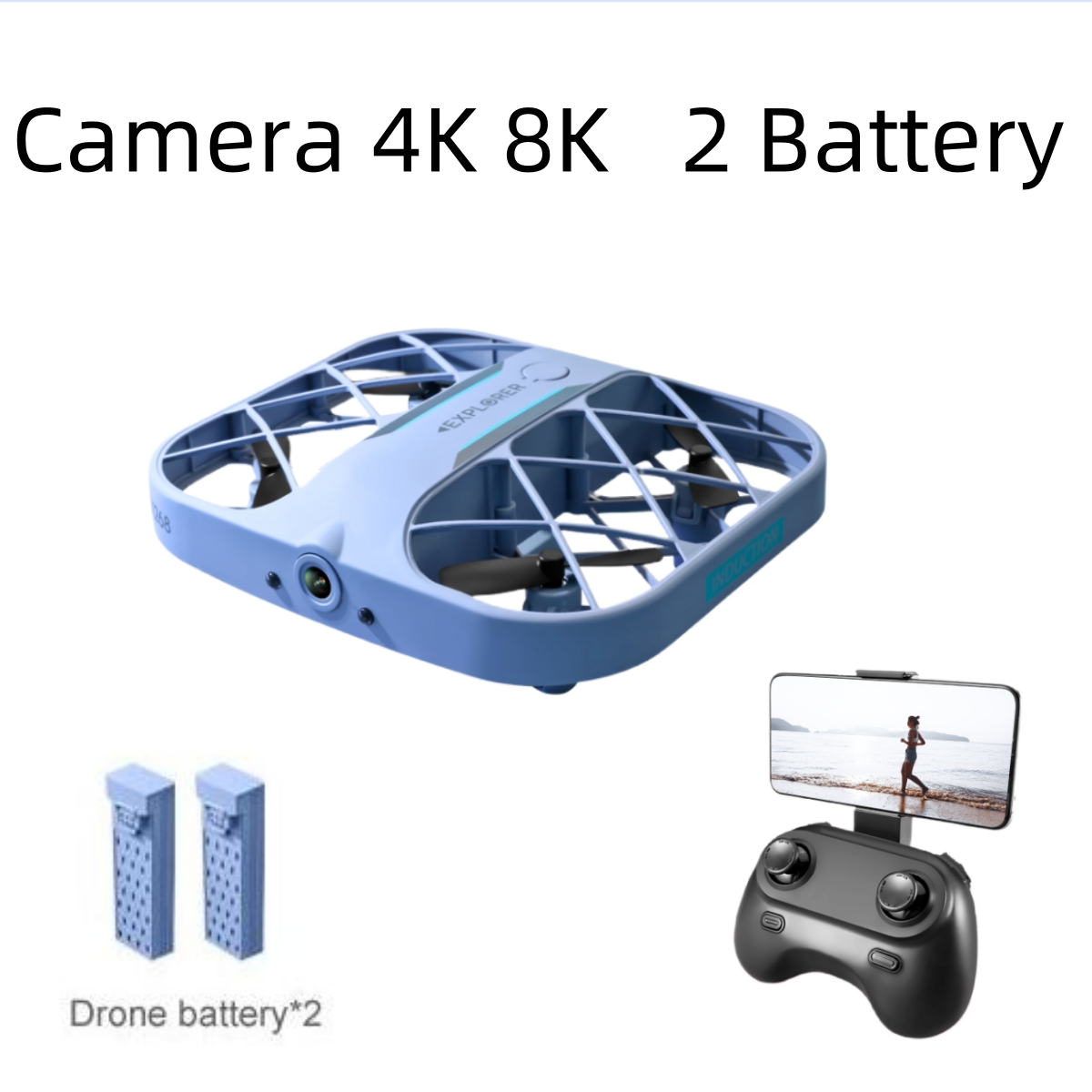 Drone Kit With Camera - JJRC H107 Dron RC con 2
