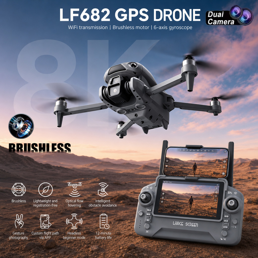Drone Kit With Camera - Nuevo Dron LF682 con Cámara Dual