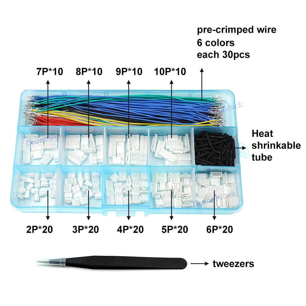 Conectores JST GH y cables de  - Drone Kit Hexacopter reseña y precio