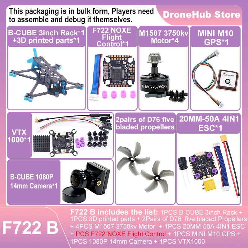 Kit de Marco para Dron FPV B-C - Drone Kit Octocopter reseña y precio