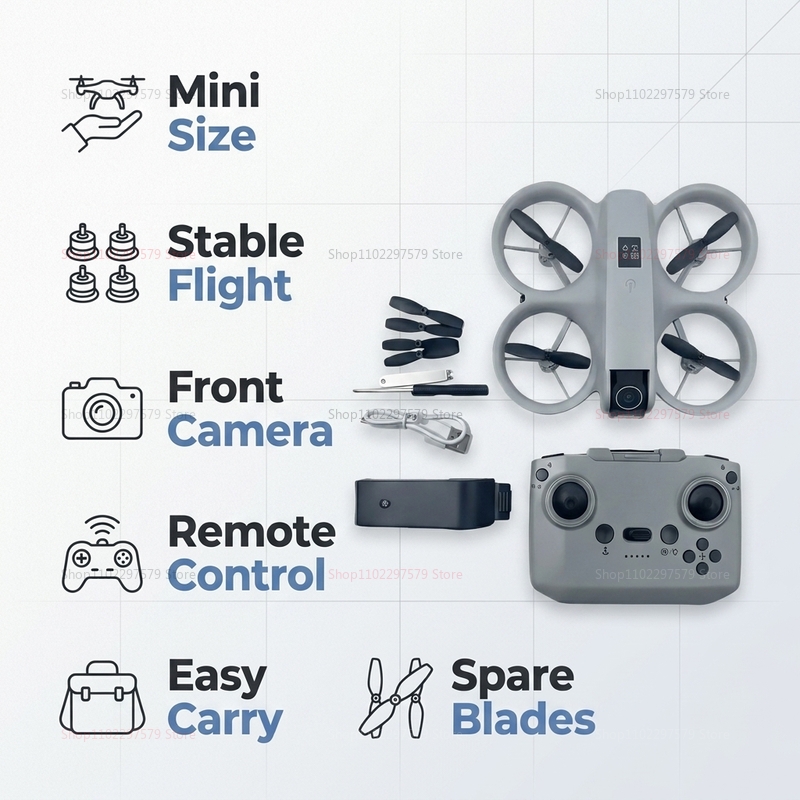Mini Dron con Cámara HD 8K, FP - Drone Kit Tricopter reseña y precio